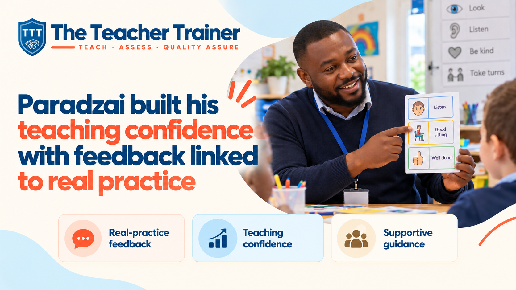 Paradzai built his teaching confidence with feedback linked to real practice