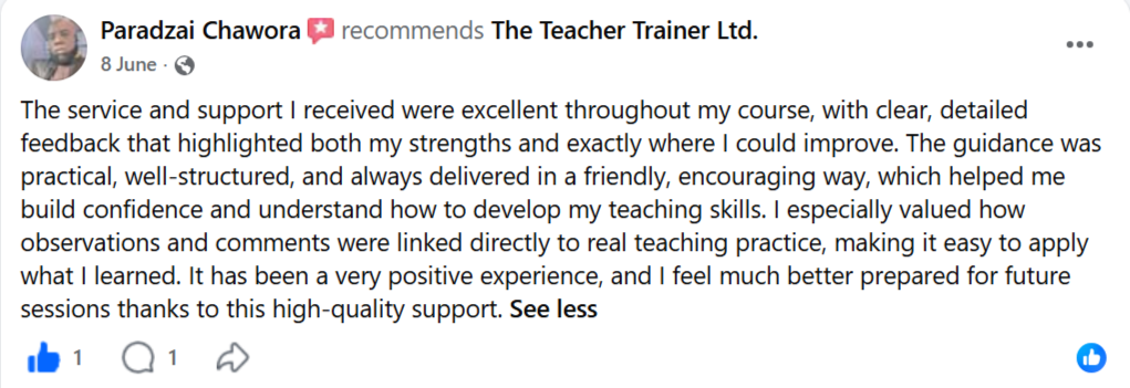 Facebook recommendation from Louise Lennox Aesthetics