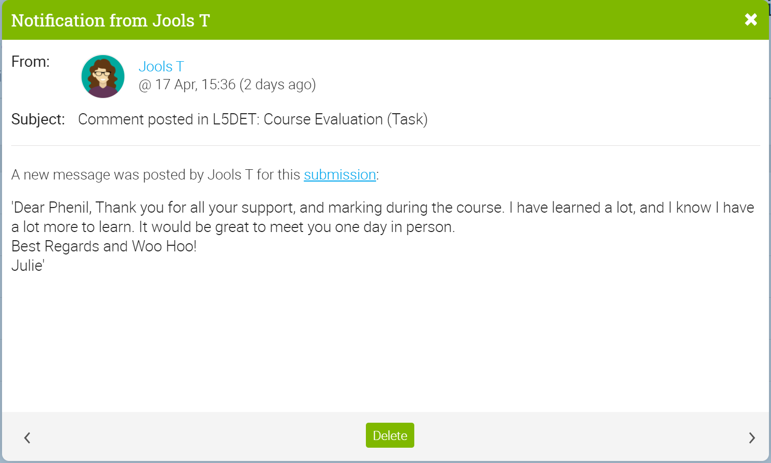 Review from Jools T