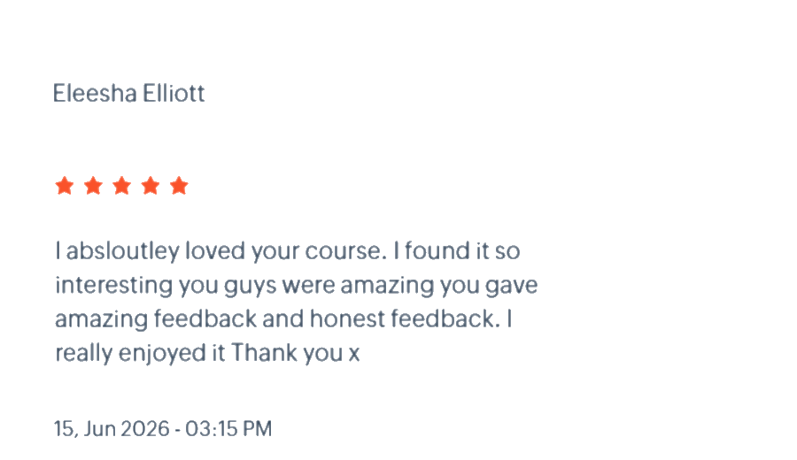 Review from Eleesha Elliott