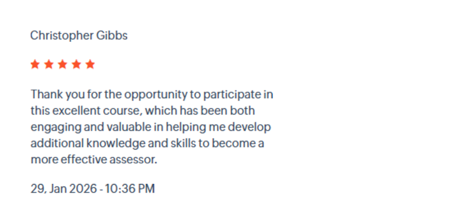 Course review from Christopher Gibbs