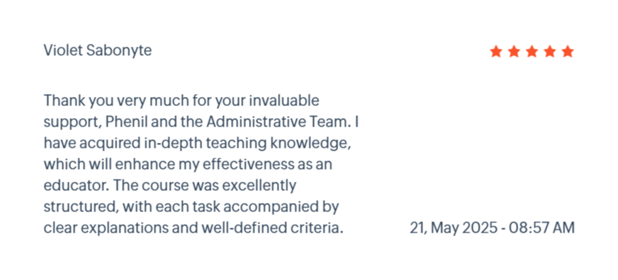 Review from Violet Sabonyte